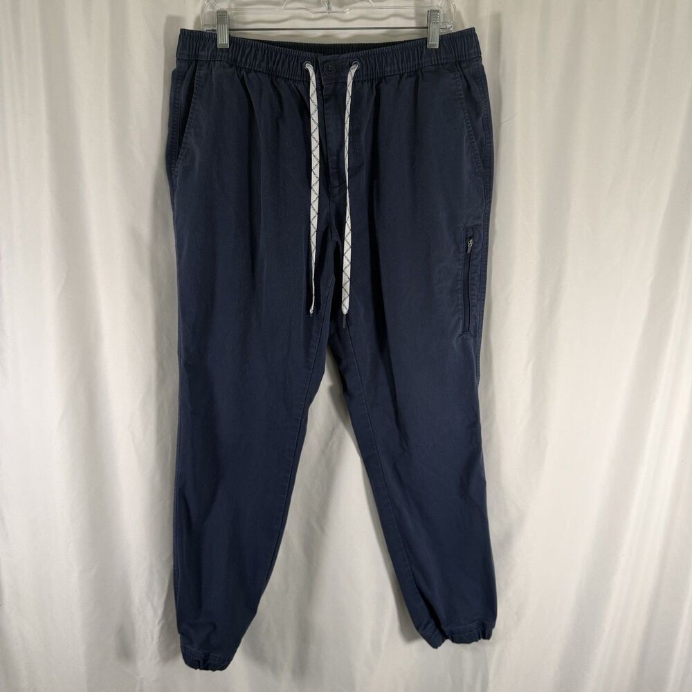 Vineyard Vines Joggers Mens Large Blue Button Zip Drawstring Cotton Blend 28" In